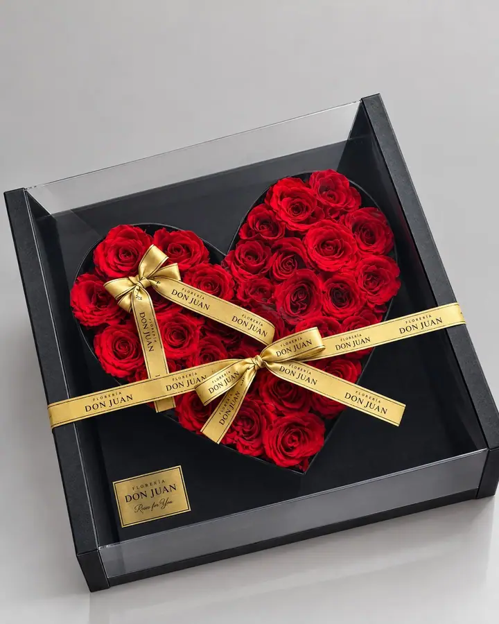 Caja corazón — Corazones de Florería Don Juan, fotografía studio