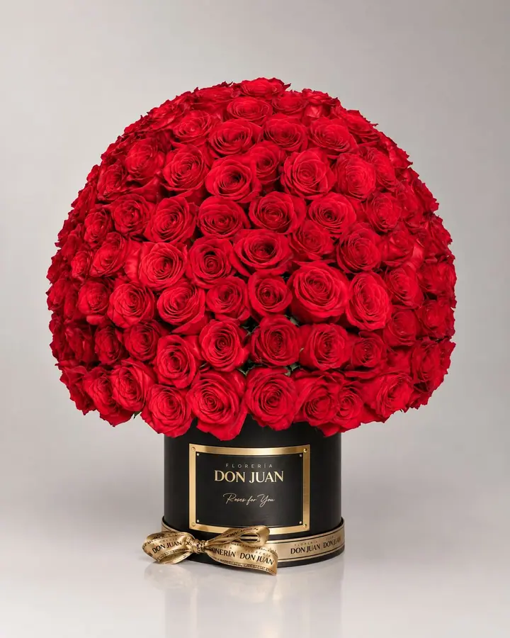 Bouquet  Don Juan con 200 rosas — Ramos y buchones de Florería Don Juan, fotografía studio