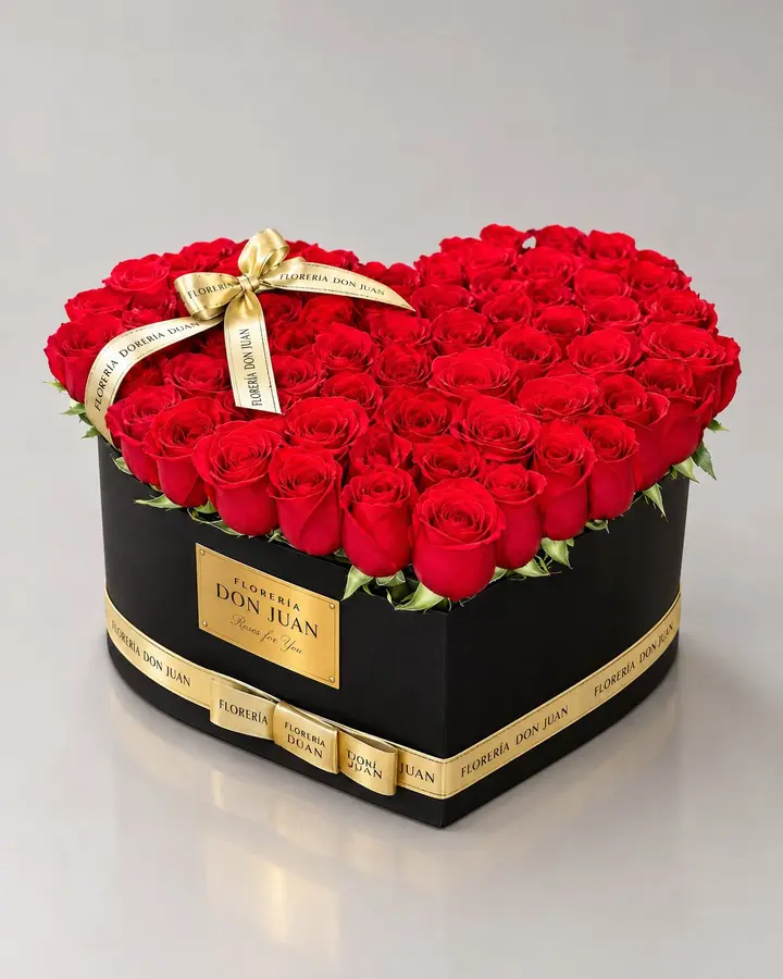 Corazón de 75 — Corazones de Florería Don Juan, fotografía studio