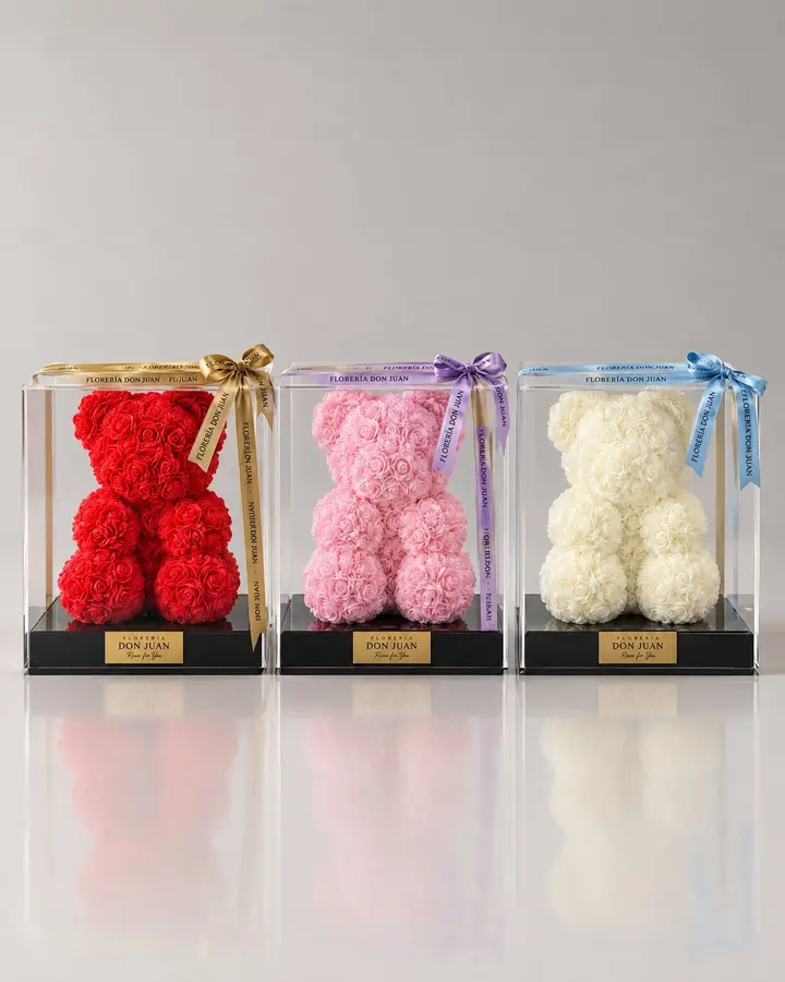 Oso 🐻 Teddy 25 cm — Teddys y figuras de Florería Don Juan, fotografía studio — vista de frente