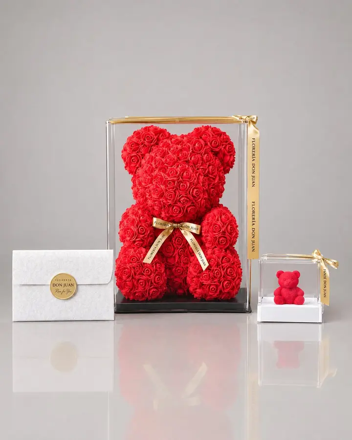 Teddy 35 cm — Teddys y figuras de Florería Don Juan, fotografía studio — vista de frente