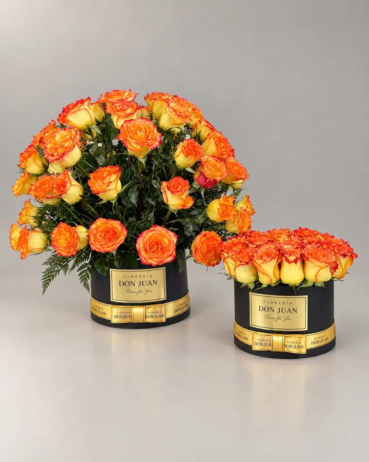 Ramo redondo 75 rosas — Girasoles y amarillas de Florería Don Juan, fotografía studio