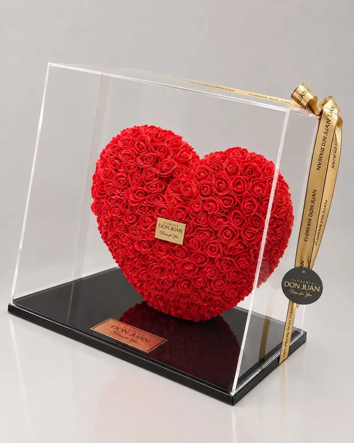 Corazón XL 40 cm — Corazones de Florería Don Juan, fotografía studio
