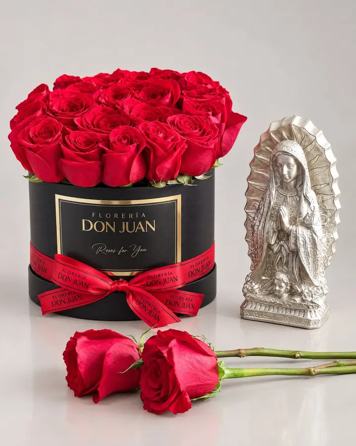 Cilindro Mediano — Ramos y buchones de Florería Don Juan, fotografía studio — vista de frente