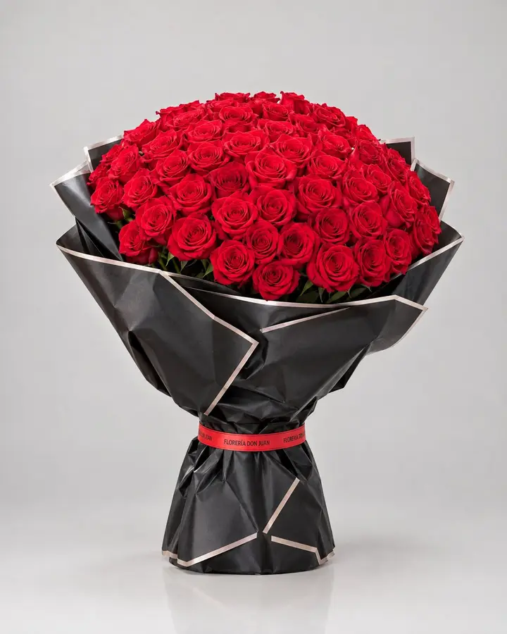 Bouquet Verona — Ramos y buchones de Florería Don Juan, fotografía studio — vista de frente
