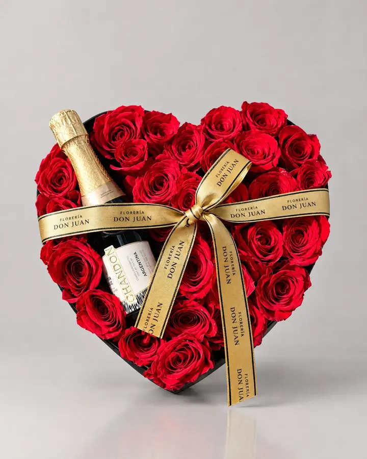 Corazon deluxe — Corazones de Florería Don Juan, fotografía studio — vista de frente