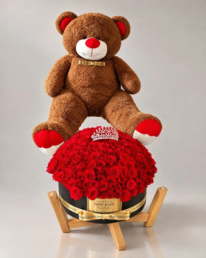 Oso gigante — Teddys y figuras de Florería Don Juan, fotografía studio