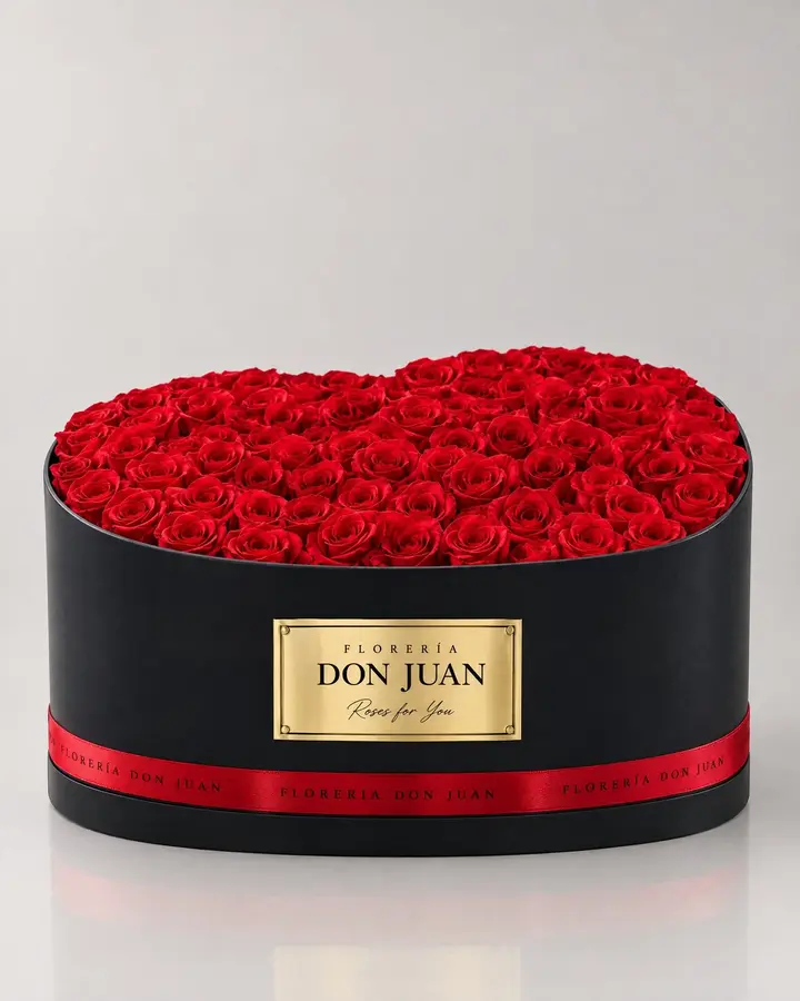 Corazón XL — Corazones de Florería Don Juan, fotografía studio — vista de frente