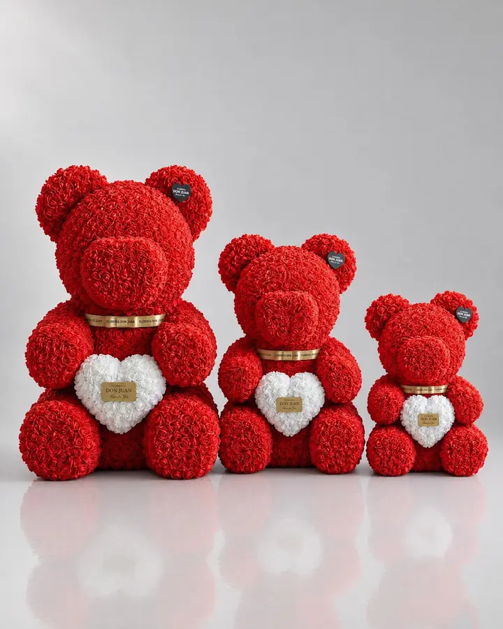 Osos gigantes — Teddys y figuras de Florería Don Juan, fotografía studio